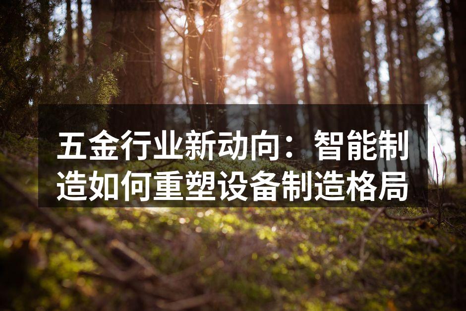 智能制造设备正在应用于五金行业